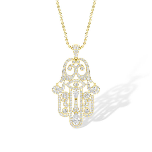 18K Lab-Grown Diamond Pendant – MPT00317 - Yellow Gold