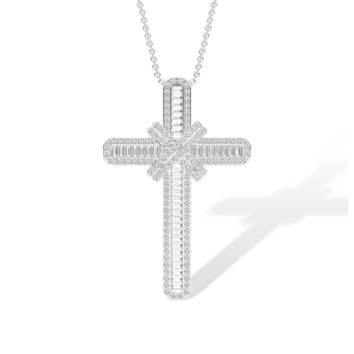 18K Lab-Grown Diamond Pendant – MPT00543 - White Gold