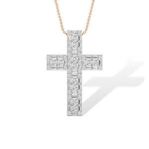 LG Diamond Pendant in Rose Gold - Binson Diamonds Antwerp