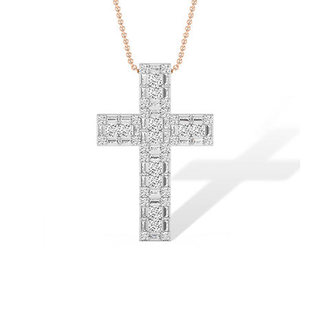 LG Diamond Pendant in Rose Gold - Binson Diamonds Antwerp