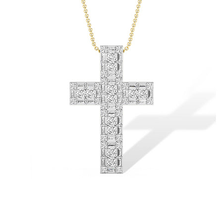 LG Diamond Pendant in White Gold - Binson Diamonds Antwerp
