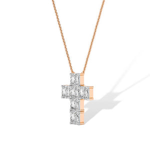 Asscher LG Diamond Pendant in Yellow Gold - Binson Diamonds Antwerp