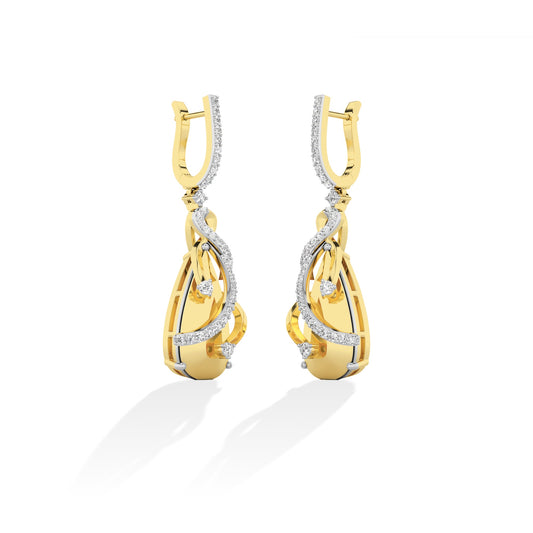 Round LG Diamond Earrings in Rose Gold - Binson Diamonds Antwerp
