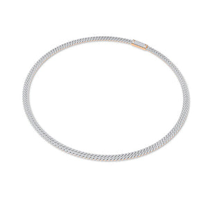 Round LG Diamond Necklace in White Gold - Binson Diamonds Antwerp