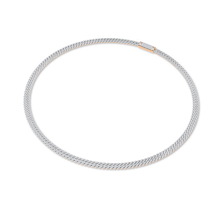Round LG Diamond Necklace in White Gold - Binson Diamonds Antwerp