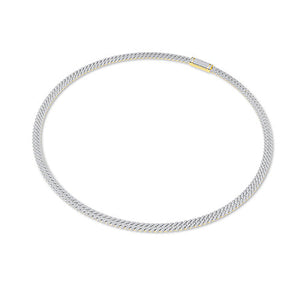 Round LG Diamond Necklace in White Gold - Binson Diamonds Antwerp