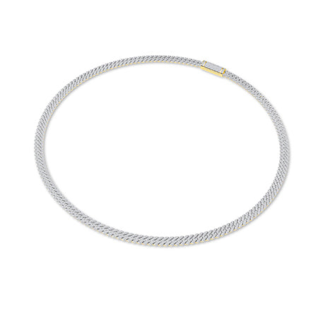 Round LG Diamond Necklace in White Gold - Binson Diamonds Antwerp