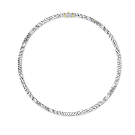 Round LG Diamond Necklace in White Gold - Binson Diamonds Antwerp