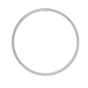 Round LG Diamond Necklace in Rose Gold - Binson Diamonds Antwerp