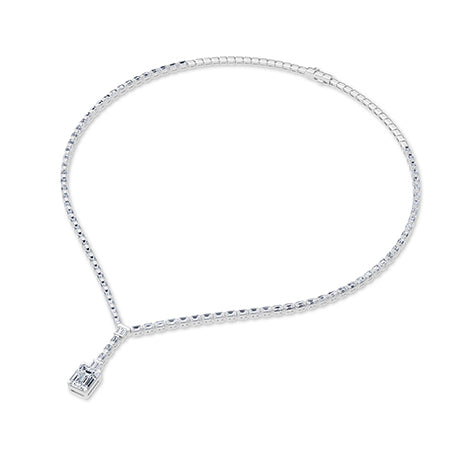 LG Diamond Necklace in Rose Gold - Binson Diamonds Antwerp