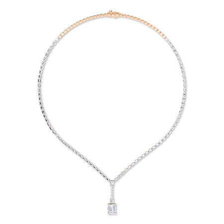 LG Diamond Necklace in Rose Gold - Binson Diamonds Antwerp