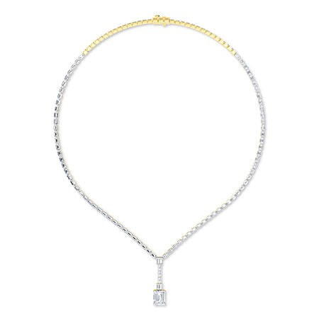 LG Diamond Necklace in Rose Gold - Binson Diamonds Antwerp