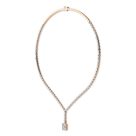 LG Diamond Necklace in Rose Gold - Binson Diamonds Antwerp