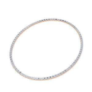 Lab-Grown Diamond Necklace in 18K rose gold, angled view