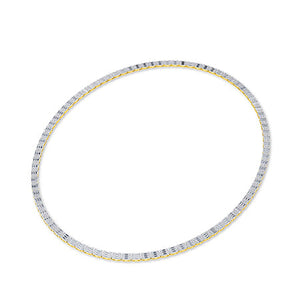 LG Diamond Necklace in Yellow Gold - Binson Diamonds Antwerp