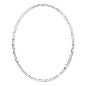 LG Diamond Necklace in Yellow Gold - Binson Diamonds Antwerp