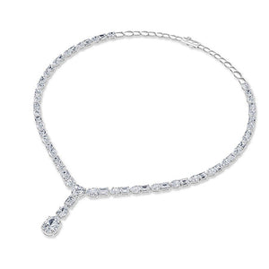LG Diamond Necklace in Yellow Gold - Binson Diamonds Antwerp