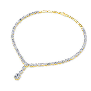 LG Diamond Necklace in White Gold - Binson Diamonds Antwerp