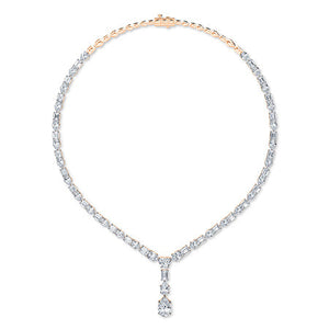 LG Diamond Necklace in White Gold - Binson Diamonds Antwerp