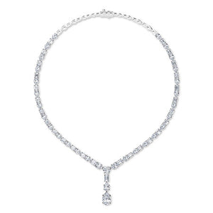 LG Diamond Necklace in White Gold - Binson Diamonds Antwerp
