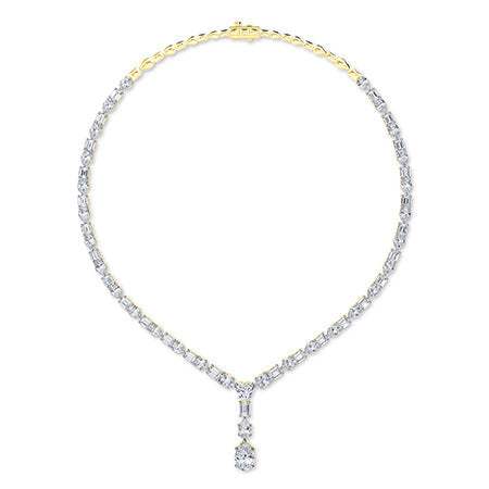 LG Diamond Necklace in Rose Gold - Binson Diamonds Antwerp