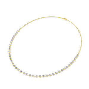 Round LG Diamond Necklace in Rose Gold - Binson Diamonds Antwerp