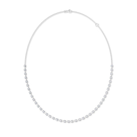Round LG Diamond Necklace in Rose Gold - Binson Diamonds Antwerp