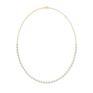 Round LG Diamond Necklace in Rose Gold - Binson Diamonds Antwerp