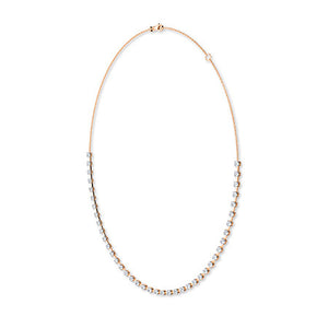 Round LG Diamond Necklace in Rose Gold - Binson Diamonds Antwerp