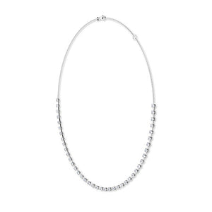 Round LG Diamond Necklace in White Gold - Binson Diamonds Antwerp