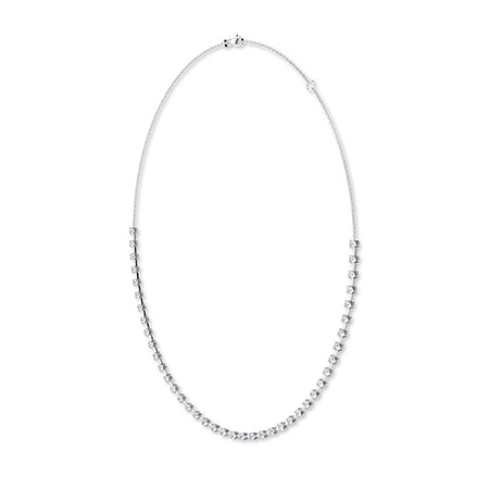 Round LG Diamond Necklace in White Gold - Binson Diamonds Antwerp