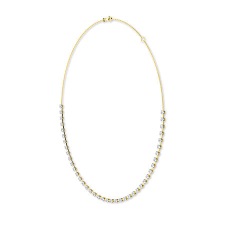 Round LG Diamond Necklace in Rose Gold - Binson Diamonds Antwerp