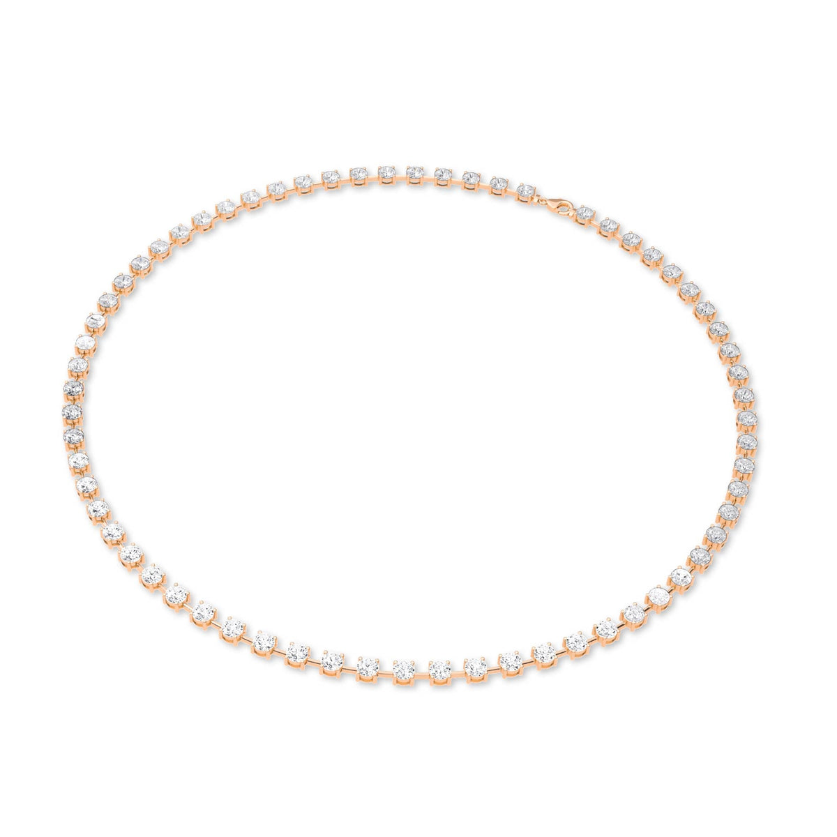 Round LG Diamond Necklace – NK62111-7 - Rose Gold