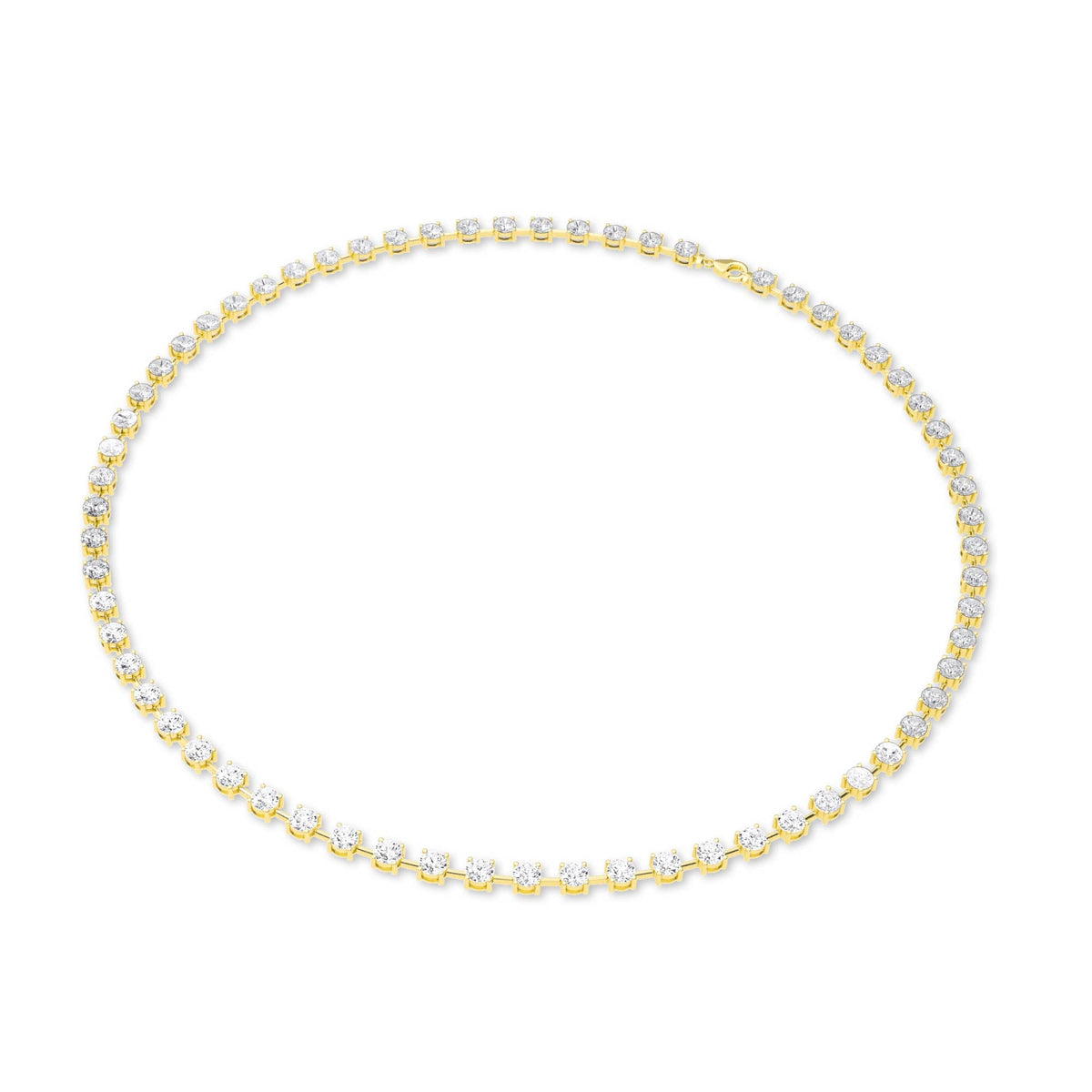 Round LG Diamond Necklace – NK62111-7 - Yellow Gold