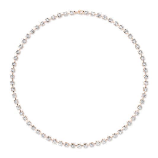 Round LG Diamond Necklace – NK62111-7 - Rose Gold
