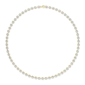 Round LG Diamond Necklace – NK62111-7 - Yellow Gold