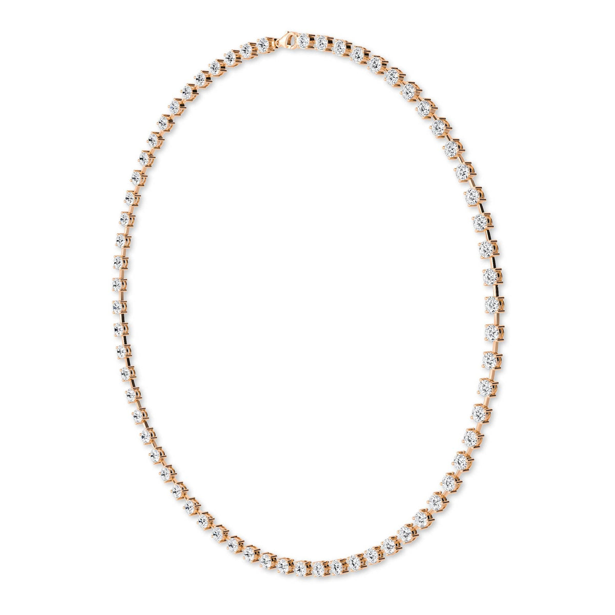 Round LG Diamond Necklace – NK62111-7 - Rose Gold