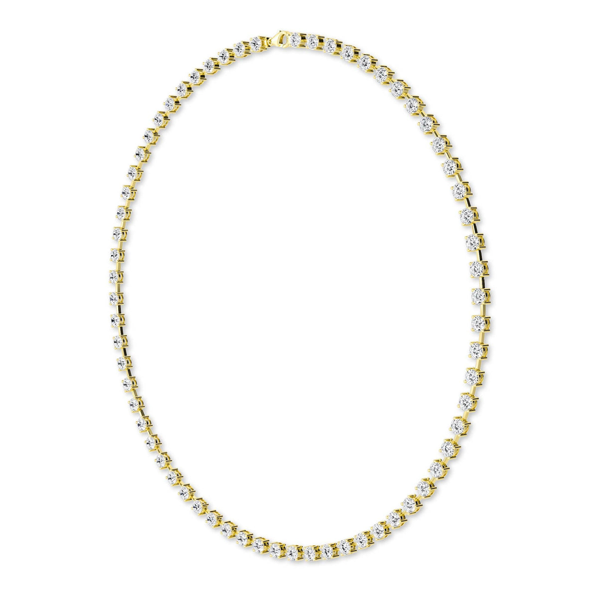 Round LG Diamond Necklace – NK62111-7 - Yellow Gold