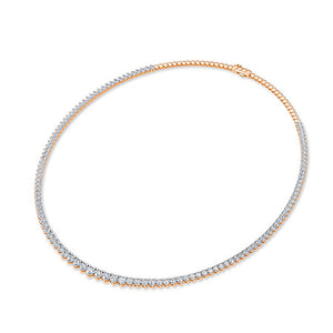 Round LG Diamond Necklace in White Gold - Binson Diamonds Antwerp