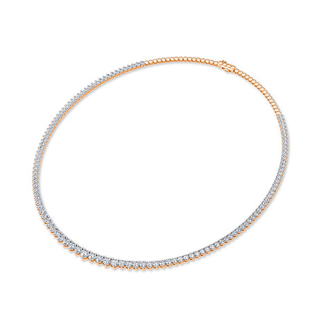Round LG Diamond Necklace in White Gold - Binson Diamonds Antwerp