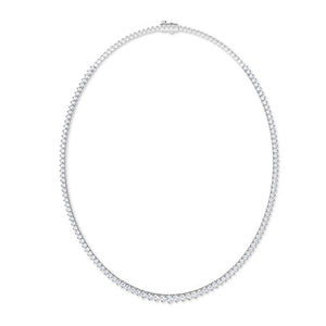 Round LG Diamond Necklace in Yellow Gold - Binson Diamonds Antwerp