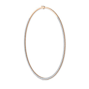 Round LG Diamond Necklace in Rose Gold - Binson Diamonds Antwerp