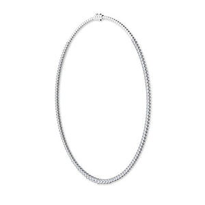 Round LG Diamond Necklace in Yellow Gold - Binson Diamonds Antwerp