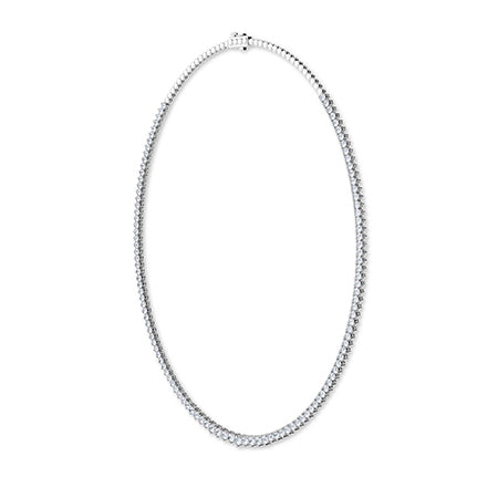 Round LG Diamond Necklace in Yellow Gold - Binson Diamonds Antwerp