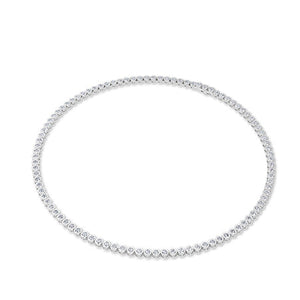 Round LG Diamond Necklace in Rose Gold - Binson Diamonds Antwerp