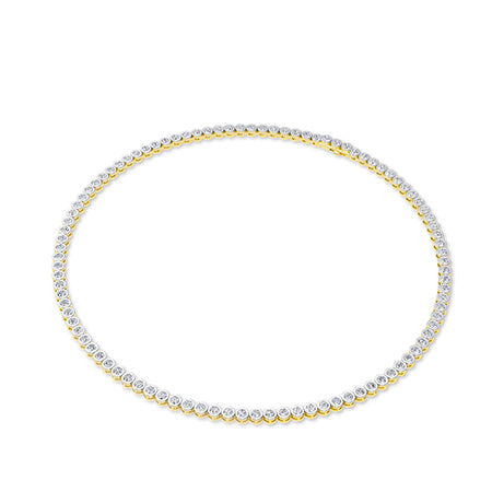 Round LG Diamond Necklace in Rose Gold - Binson Diamonds Antwerp
