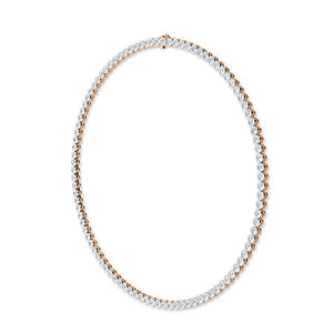Round LG Diamond Necklace in White Gold - Binson Diamonds Antwerp