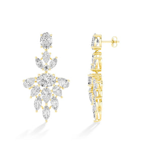 18K Lab-Grown Diamond Earrings – NK63465E - Yellow Gold