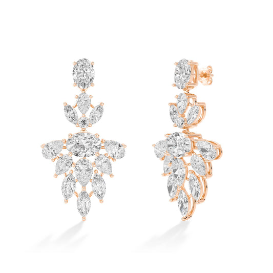 18K Lab-Grown Diamond Earrings – NK63465E - Rose Gold