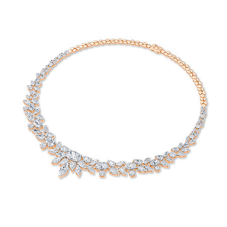 Pear LG Diamond Necklace in White Gold - Binson Diamonds Antwerp